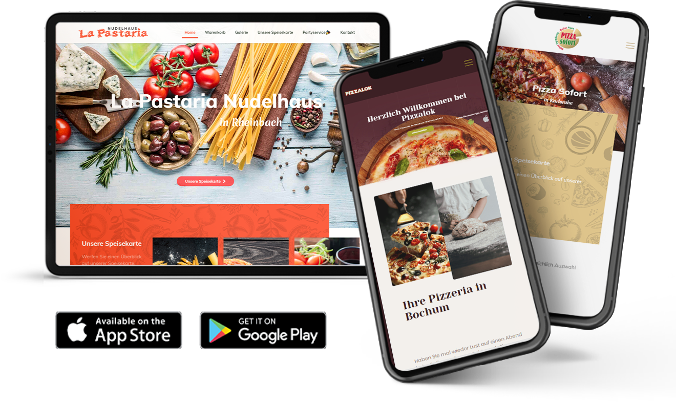 Online Shopsystem für Pizzeria, Restaurants, Gastro und Lieferdienste